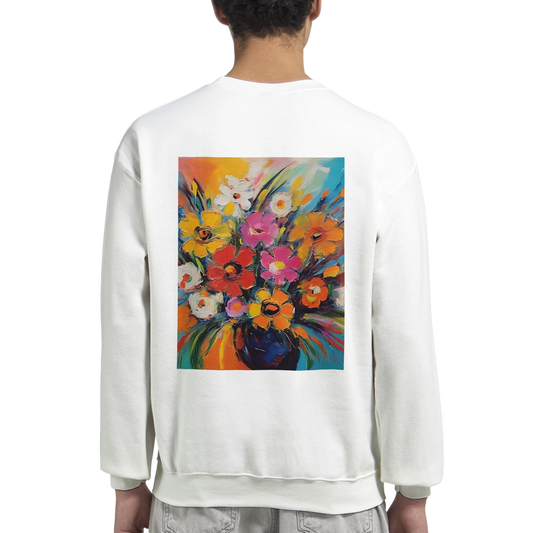 Artspire Clothing Premium Pullover – Abstract Floral Design on Back & Logo on Chest